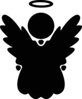 Angels with wings icon in flat style. isolated on spread, Christmas angel icon Holy angel sign for mobile concept and website design. Symbol, graphics logo Vector