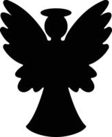 Angels with wings icon in flat style. isolated on spread, Christmas angel icon Holy angel sign for mobile concept and website design. Symbol, graphics logo Vector
