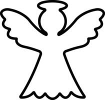 Angels with wings icon in line style. isolated on spread, Christmas angel icon Holy angel sign for mobile concept and website design. Symbol, graphics logo Vector