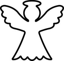 Angels with wings icon in line style. isolated on spread, Christmas angel icon Holy angel sign for mobile concept and website design. Symbol, graphics logo Vector