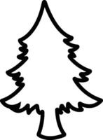 Navidad árbol icono en línea estilo. vector para aplicaciones y sitio web. aislado en contiene tal íconos como Navidad árbol lata ser usado para naturaleza, día festivo, invierno carteles