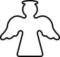 Angels with wings icon in line style. isolated on spread, Christmas angel icon Holy angel sign for mobile concept and website design. Symbol, graphics logo Vector