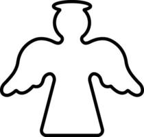 Angels with wings icon in line style. isolated on spread, Christmas angel icon Holy angel sign for mobile concept and website design. Symbol, graphics logo Vector