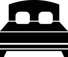 Bed icon in flat style. isolated on sign, symbol of furniture use for sleep night in hotel, hospital and home Accommodation double bed vector for apps and website
