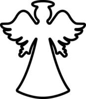 Angels with wings icon in line style. isolated on spread, Christmas angel icon Holy angel sign for mobile concept and website design. Symbol, graphics logo Vector