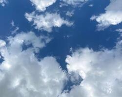 Blue sky with white clouds. photo