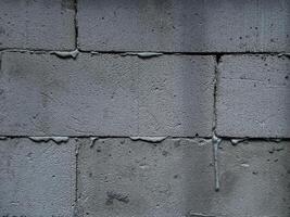 White cinder block wall textured background. Cinder block Hollow brick texture. photo