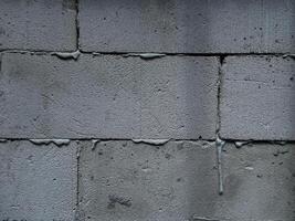 White cinder block wall textured background. Cinder block Hollow brick texture. photo