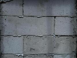 White cinder block wall textured background. Cinder block Hollow brick texture. photo