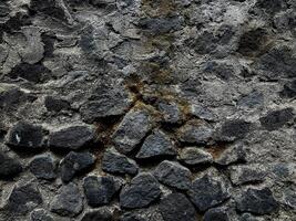 Background Texture Pattern Background of Limestone Quarry Wall Composed of Large Rocks photo