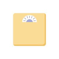 Yellow scales for weight measurement, on white isolated background. vector illustration