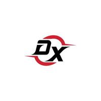 DX initial esport or gaming team inspirational concept ideas vector