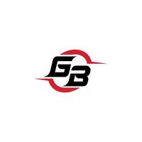GB initial esport or gaming team inspirational concept ideas vector