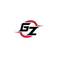 GZ initial esport or gaming team inspirational concept ideas vector