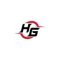 HG initial esport or gaming team inspirational concept ideas vector