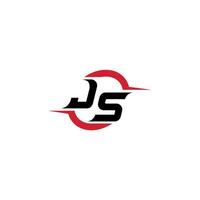 JS initial esport or gaming team inspirational concept ideas vector