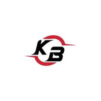 KB initial esport or gaming team inspirational concept ideas vector