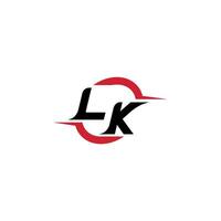 LK initial esport or gaming team inspirational concept ideas vector