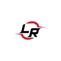 LR initial esport or gaming team inspirational concept ideas vector