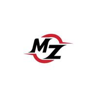 MZ initial esport or gaming team inspirational concept ideas vector