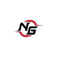 NG initial esport or gaming team inspirational concept ideas vector