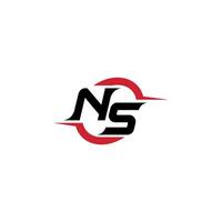 NS initial esport or gaming team inspirational concept ideas vector