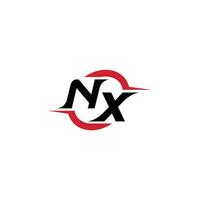 NX initial esport or gaming team inspirational concept ideas vector