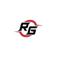 RG initial esport or gaming team inspirational concept ideas vector