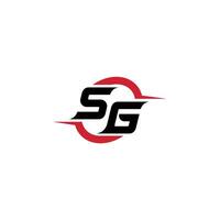 SG initial esport or gaming team inspirational concept ideas vector