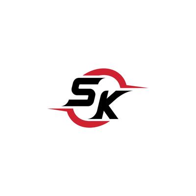 SK initial esport or gaming team inspirational concept ideas