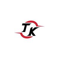 TK initial esport or gaming team inspirational concept ideas vector