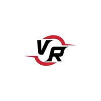 VR initial esport or gaming team inspirational concept ideas vector