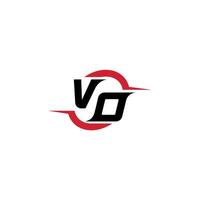 VO initial esport or gaming team inspirational concept ideas vector