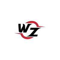 WZ initial esport or gaming team inspirational concept ideas vector