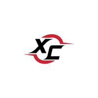 XC initial esport or gaming team inspirational concept ideas vector