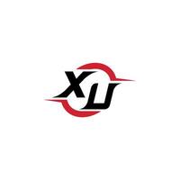 XU initial esport or gaming team inspirational concept ideas vector