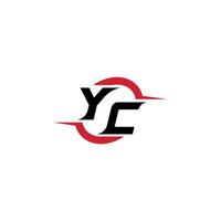 YC initial esport or gaming team inspirational concept ideas vector