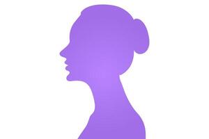 happy womens day woman side view silhouette vector