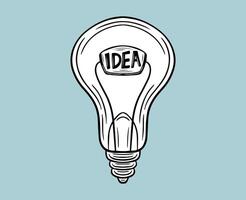 innovation idea bulb hand drawn isolated vector
