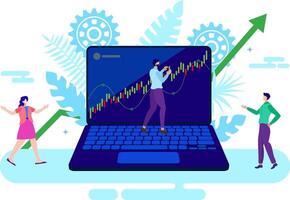 team analysis on stock market  vector
