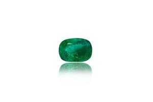 macro stone mineral Emeralds on a white background photo