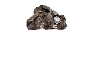 macro mineral stone  Garnet, on a white background photo