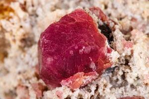 macro mineral tourmaline stone on white background photo