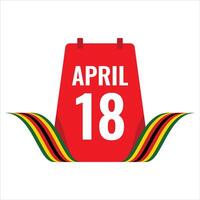 Zimbabwe Element Independence Day Illustration Design Vector