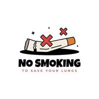 No smoking day groovy style design vector