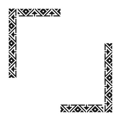 Zimbabwe Pattern Frame Vector Design