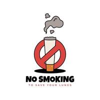 No smoking day groovy style design vector