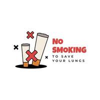 No smoking day groovy style design vector