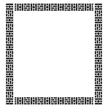 Zimbabwe Pattern Frame Vector Design