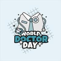 World Doctor Day Groovy Vector Design